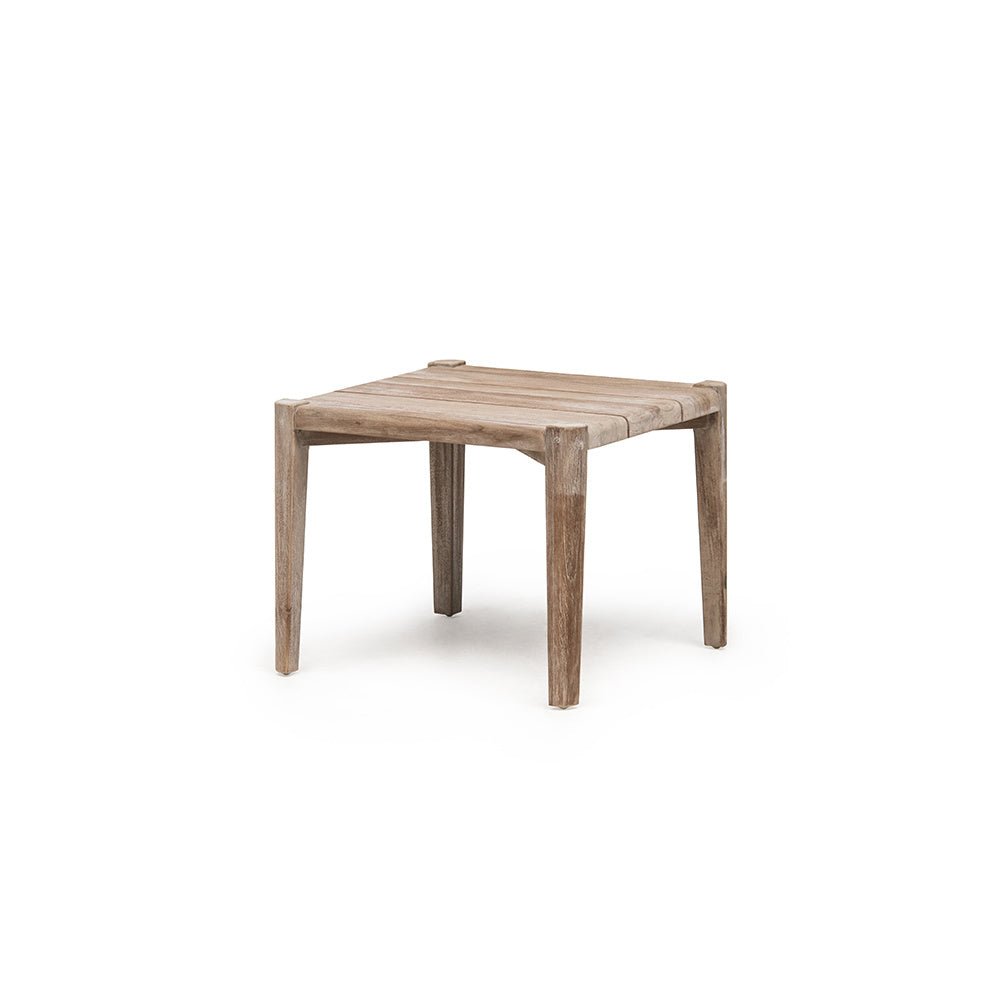 Square Coffee Table Floor Large | Reclaimed Teak Natural Grey - NU PUUR & GROEN