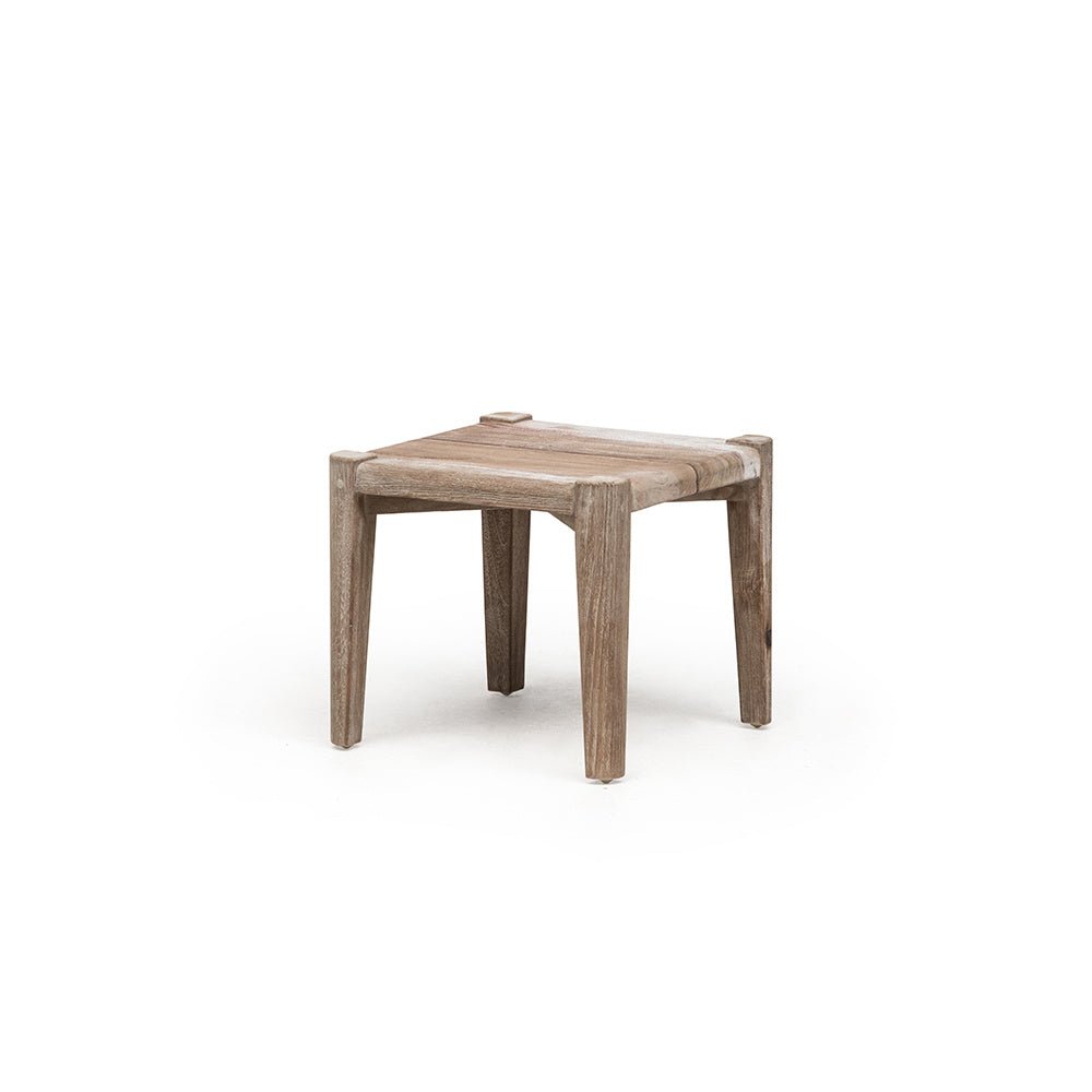 Square Coffee Table Floor Small | Reclaimed Teak Natural Grey - NU PUUR & GROEN