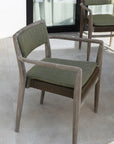 Stackable Armchair Jared | Teak Natural Grey / PE Wicker Antique Weed - NU PUUR & GROEN