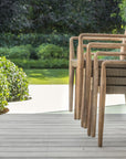 Stackable Armchair Jared | Teak Natural Grey / PE Wicker Antique Weed - NU PUUR & GROEN
