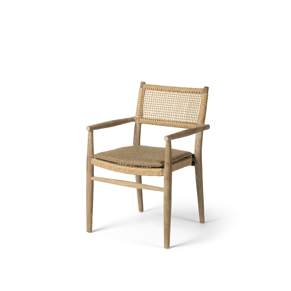 Stackable Armchair Mieke | Teak Natural Grey / PE Wicker Sand
