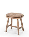 Stool Faye | Teak Natural Grey - NU PUUR & GROEN