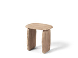 Stool Pebble | Teak Natural Grey