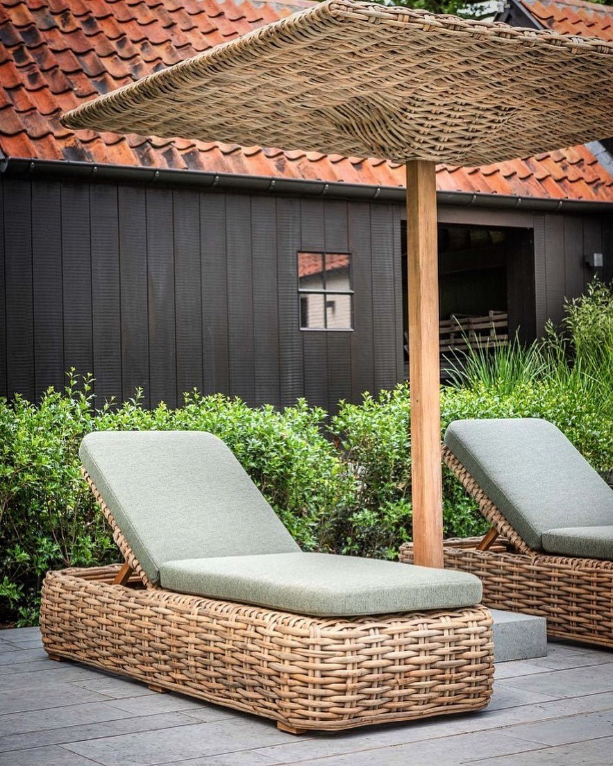 Sunlounger Jones | CL PE Wicker Natural - NU PUUR & GROEN