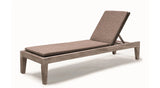 Sunlounger Lisa incl. Wheels | Teak Natural Grey / PE Wicker Antique Weed