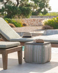 Sunlounger Lisa incl. Wheels | Teak Natural Grey / PE Wicker Antique Weed - NU PUUR & GROEN