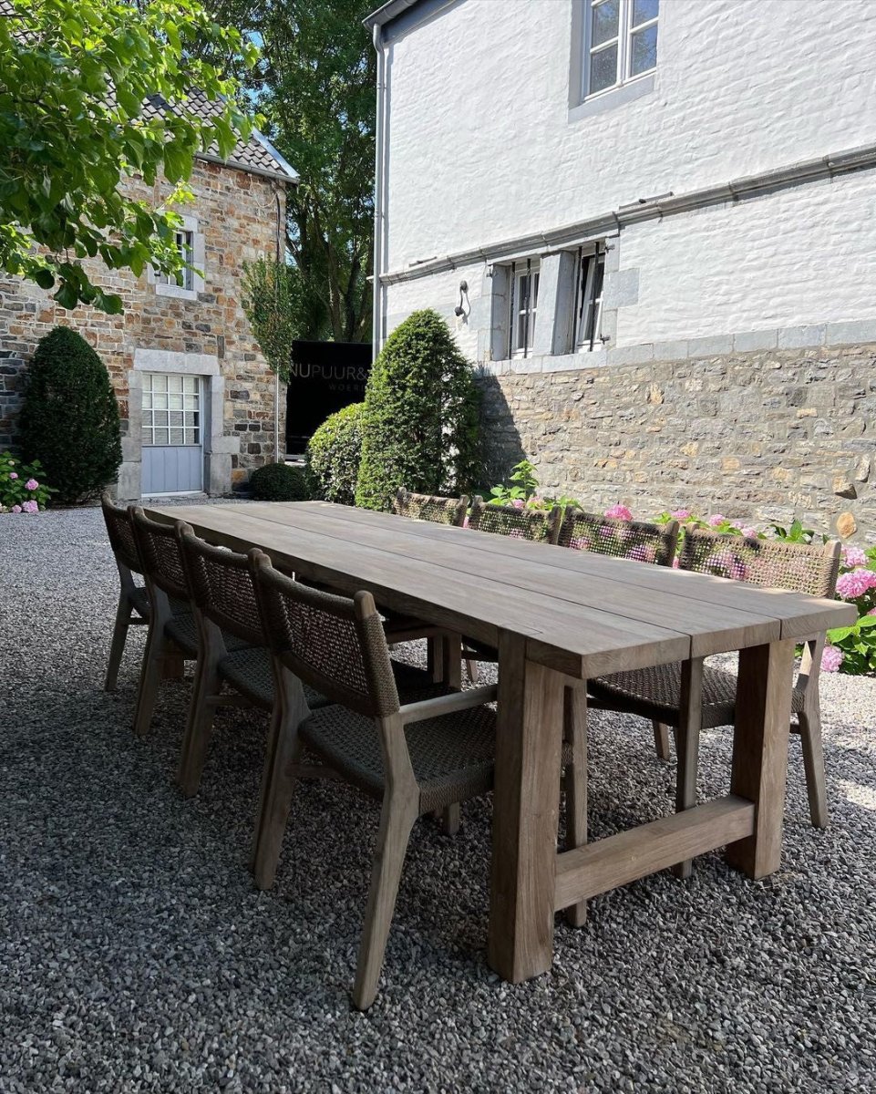 Table Jacob Large | Reclaimed Teak Natural Grey - NU PUUR &amp; GROEN