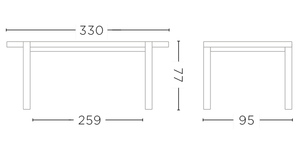 Table Maximus | Teak Natural Grey