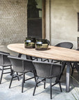 Table Samuel | Reclaimed Teak Natural Grey & Aluminium Matte Black - NU PUUR & GROEN