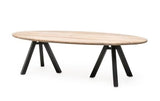 Table Samuel | Reclaimed Teak Natural Grey & Aluminium Matte Black