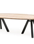 Table Samuel | Reclaimed Teak Natural Grey & Aluminium Matte Black - NU PUUR & GROEN