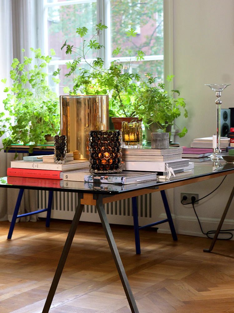 Theelichthouder Hurricane Lamp Boule Large | Tobacco - NU PUUR & GROEN
