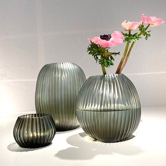 Theelichthouder Nagaa | Indigo/Smokegrey - NU PUUR & GROEN