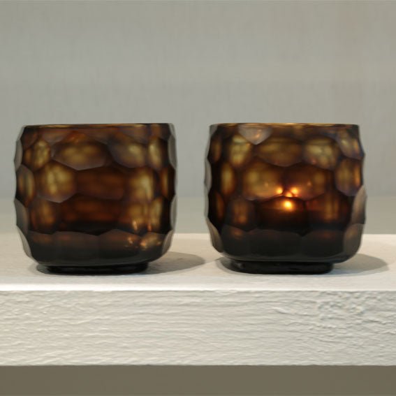Theelichthouder Yava | Butter/Brown - NU PUUR & GROEN