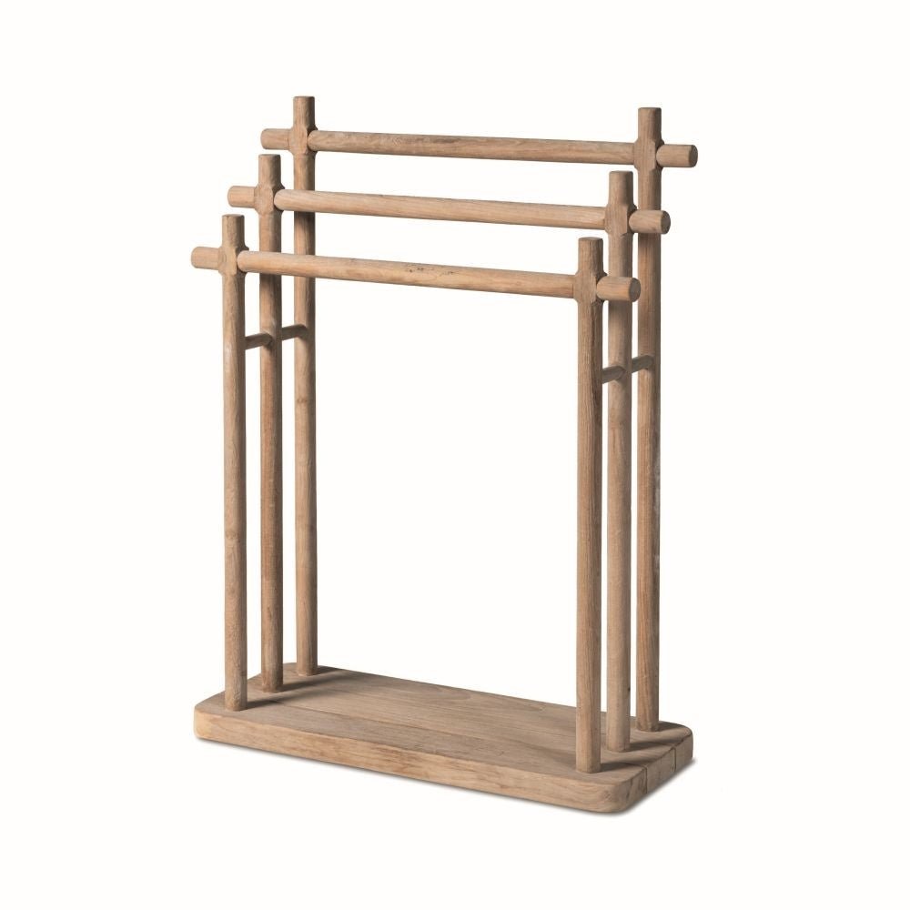 Towel Rack Finn | Teak Natural Grey - NU PUUR & GROEN