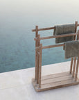 Towel Rack Finn | Teak Natural Grey - NU PUUR & GROEN