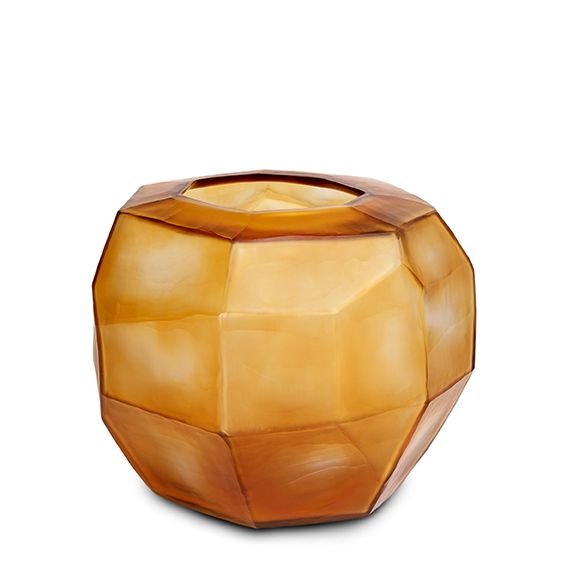 Vaas Cubistic Round | Clear/Gold - NU PUUR & GROEN