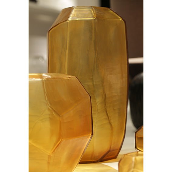 Vaas Cubistic Round | Clear/Gold - NU PUUR & GROEN