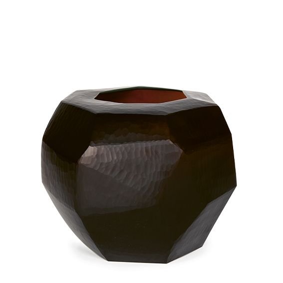 Vaas Cubistic Round | Dark Brown - NU PUUR & GROEN