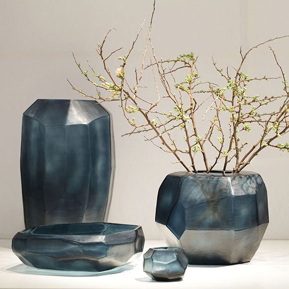 Vaas Cubistic Round | Ocean Blue/Indigo - NU PUUR &amp; GROEN