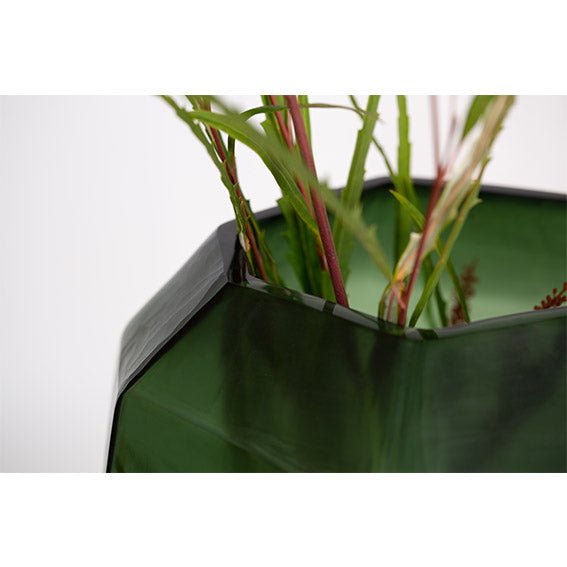 Vaas Cubistic Tall | Black Steelgrey - NU PUUR & GROEN