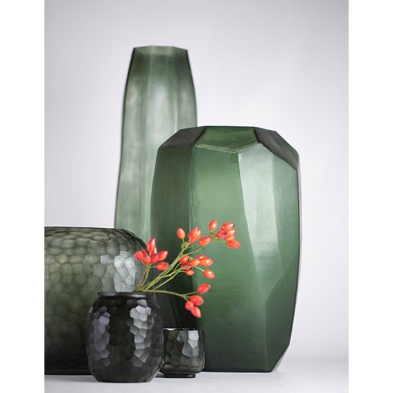 Vaas Cubistic Tall | Black Steelgrey - NU PUUR & GROEN