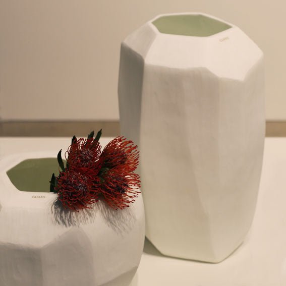 Vaas Cubistic Tall | Opal - NU PUUR & GROEN