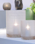 Windlicht Aran L | Clear/Sycamore - NU PUUR & GROEN