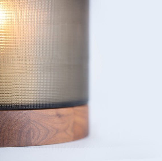Windlicht Aran L | Smokegrey/Walnut - NU PUUR & GROEN