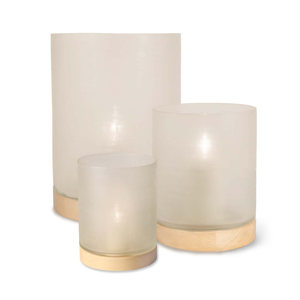 Windlicht Aran M | Clear/Sycamore - NU PUUR & GROEN
