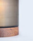 Windlicht Aran XL | Smokegrey/Walnut - NU PUUR & GROEN