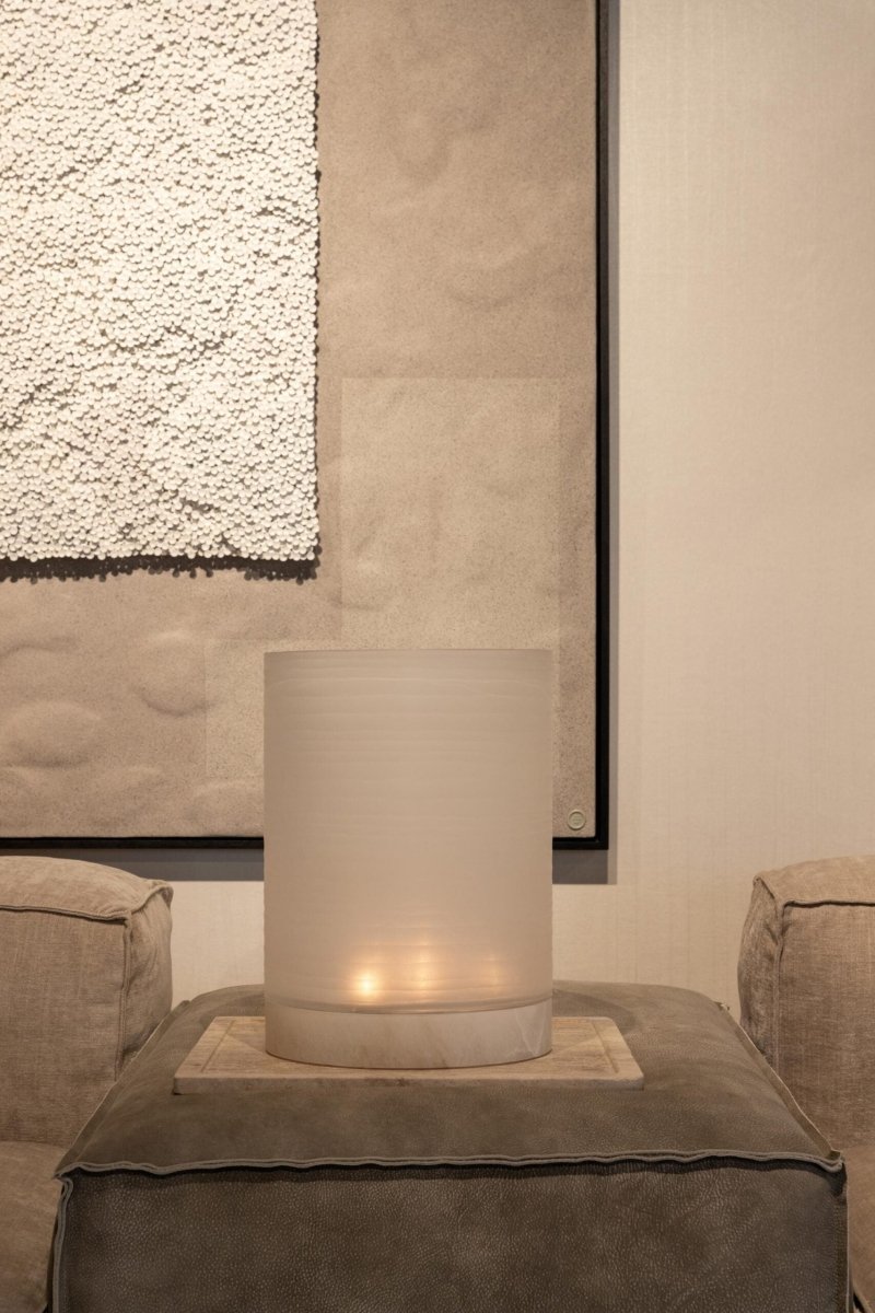 Windlicht Kalle Frosted White | XXLarge - NU PUUR & GROEN