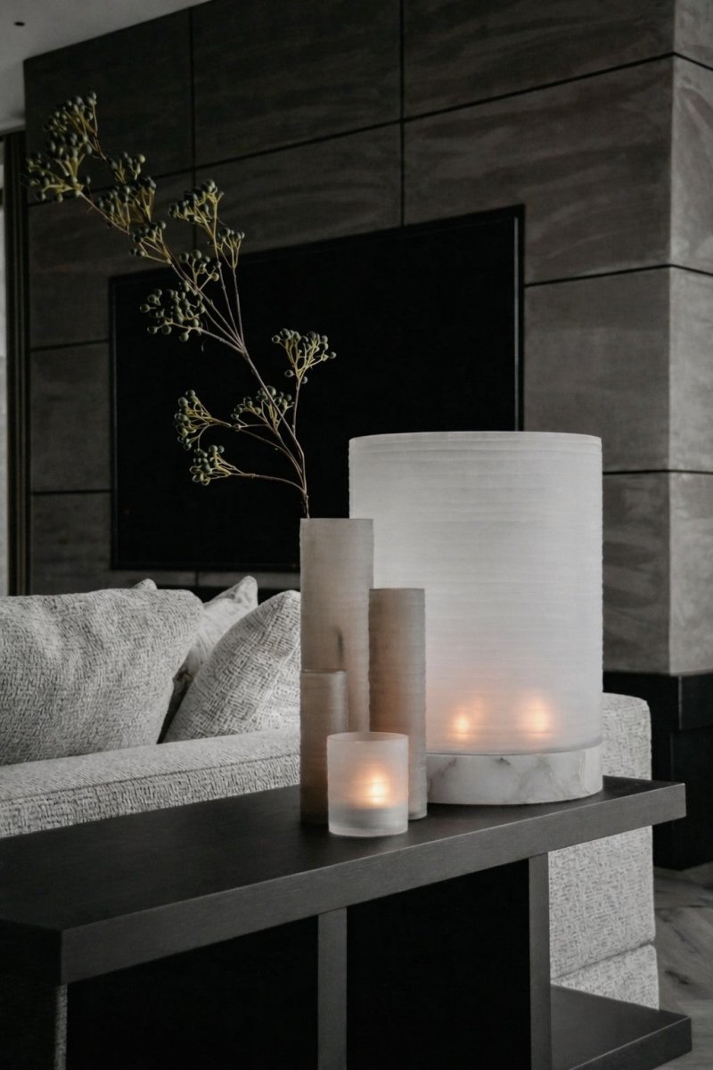 Windlicht Kalle Frosted White | XXLarge - NU PUUR & GROEN