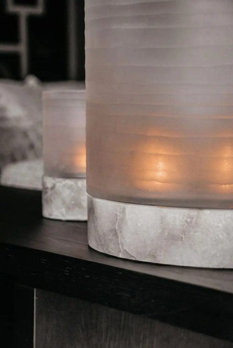Windlicht Kalle Frosted White | XXLarge - NU PUUR & GROEN