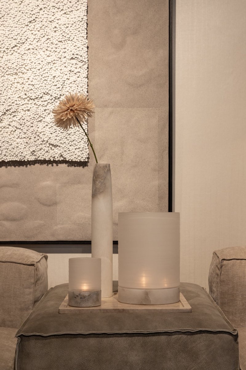 Windlicht Kalle Frosted White | XXLarge - NU PUUR & GROEN