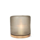 Windlicht Mumbai L | Smokegrey/Oak