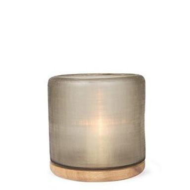 Windlicht Mumbai L | Smokegrey/Oak - NU PUUR & GROEN