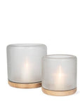 Windlicht Mumbai M | Clear/Oak - NU PUUR & GROEN