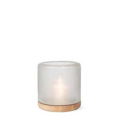 Windlicht Mumbai M | Clear/Oak - NU PUUR & GROEN