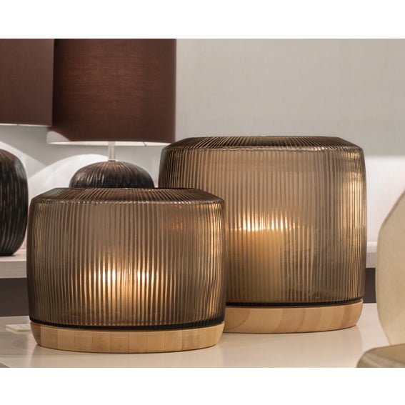 Windlicht San Francisco XL | Smokegrey/Sycamore - NU PUUR & GROEN